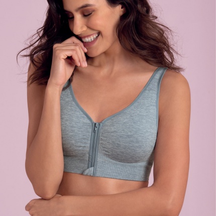 ANITA CARE Brassire fermeture devant Lynn Nuances de Gris 5738X