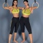 Antita Active Legging de fitness Capri Jaune Anthracite 1685