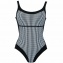 Maillot de bain une pice Fanny Noir-Blanc Rosa Faia 7716