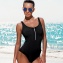 Maillot de bain une pice Elouise Noir ROSA FAIA 7742