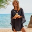Rosa Faia Tunique de Plage en Lin Mahe Noir 8158