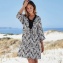 Robe de Plage Lucena Noir et Blanc 8164